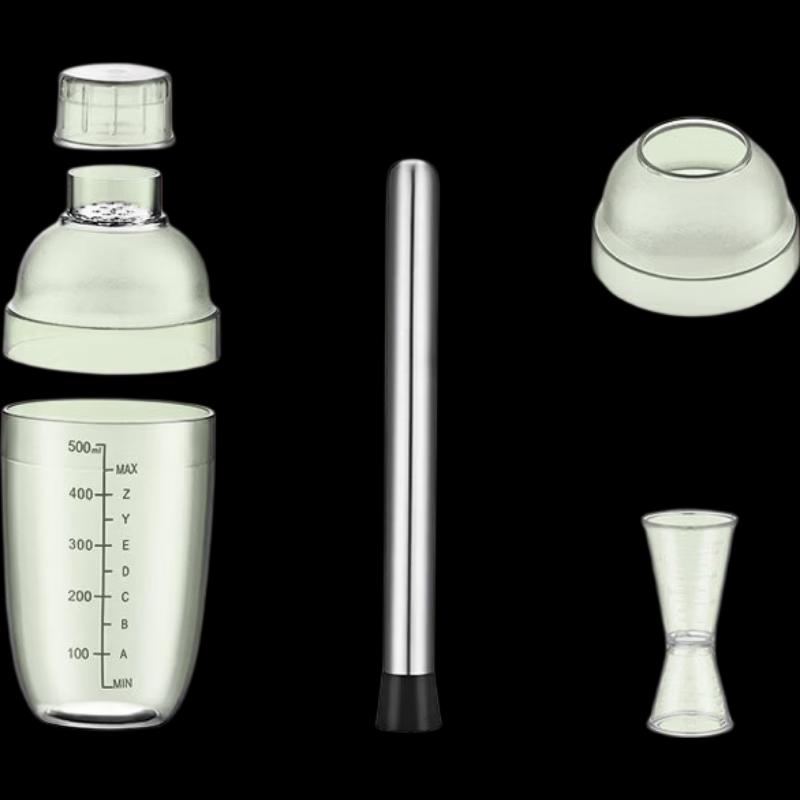 Baijie 500ml 4-Piece Cocktail and Milk Tea Shaker Set