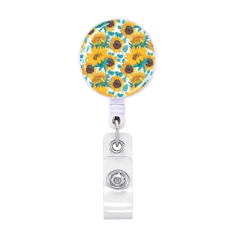 Retractable Badge Holder with Metal Clip Rotating ABS Badge Holder for Student Teacher Doctor Nurse Badge Holder