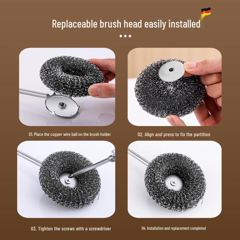 316 Stainless Steel Long Handle Pot Cleaning Brush