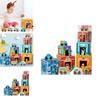 Wooden Stacking Toy Set For Early Education And Logic Development With Traffic Scene For Kids