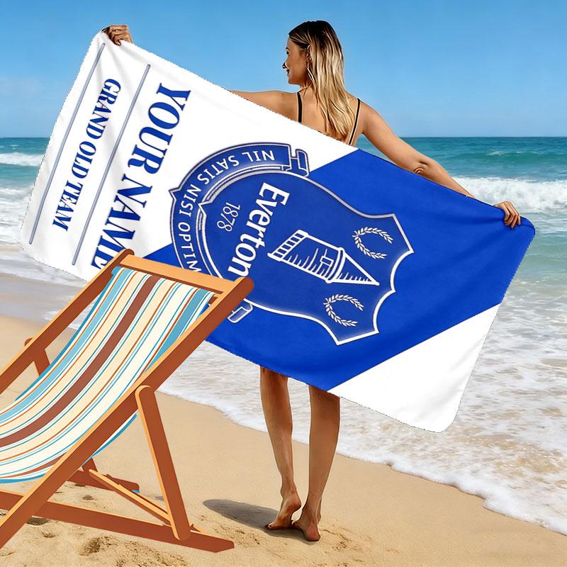 Custom Everton Print Beach Towel, Large Soft Quick Dry Towel for Beach Camping Swimming