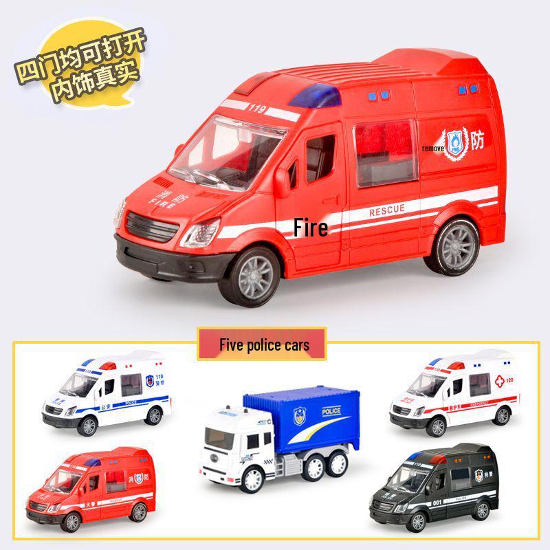 TikTok Influencer Children's Educational Boy Cars: Inertial Engineering Vehicle and Street Stall Toys