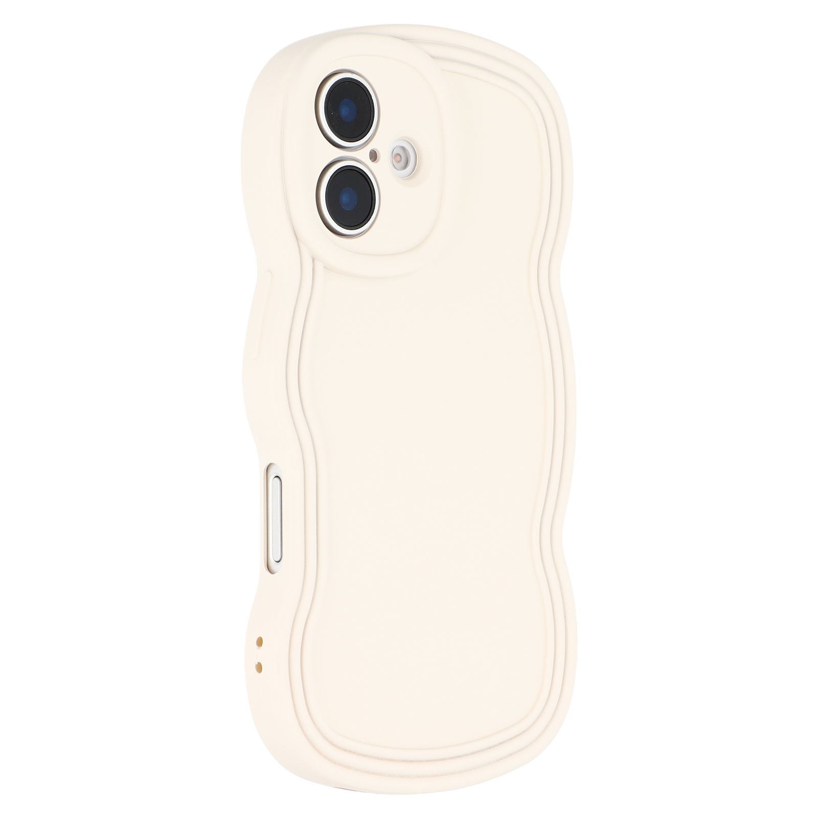 

Для iPhone 16 Чохол Гумовий Захисний Чохол для Телефону з ТПУ Кучерява Рамка White