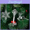 Elegant Transparent Snowflake Christmas Tree Ornaments Creative Reindeer Hanging Decorations
