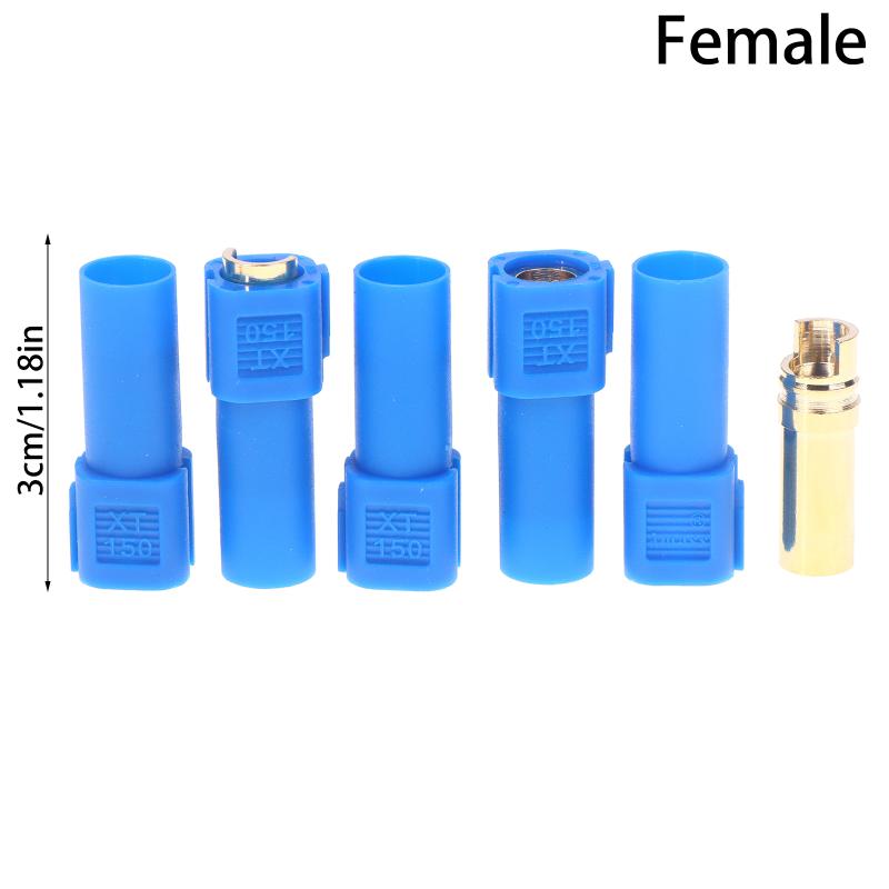 Conjunto de Adaptadores de Plugue Conector Banana Amass XT150 Macho Fêmea 5 Peças 6mm 130 Amperes de Alta Classificação Para Bateria LiPo RC