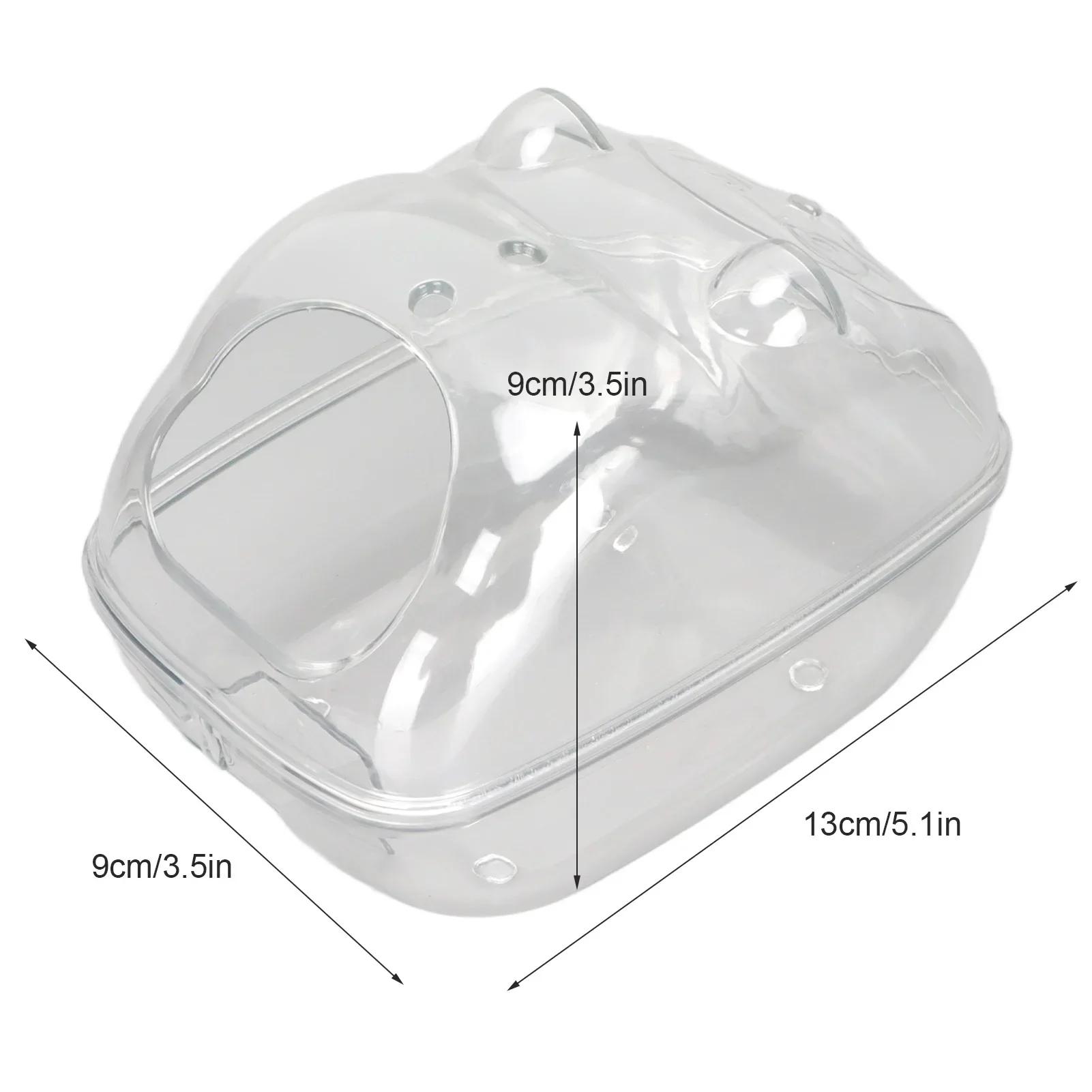 

Hamster Bath Box Transparent Large Space Leakage Proof Cartoon Shape Hamster Sand Bathroom For Small Pet Gerbils