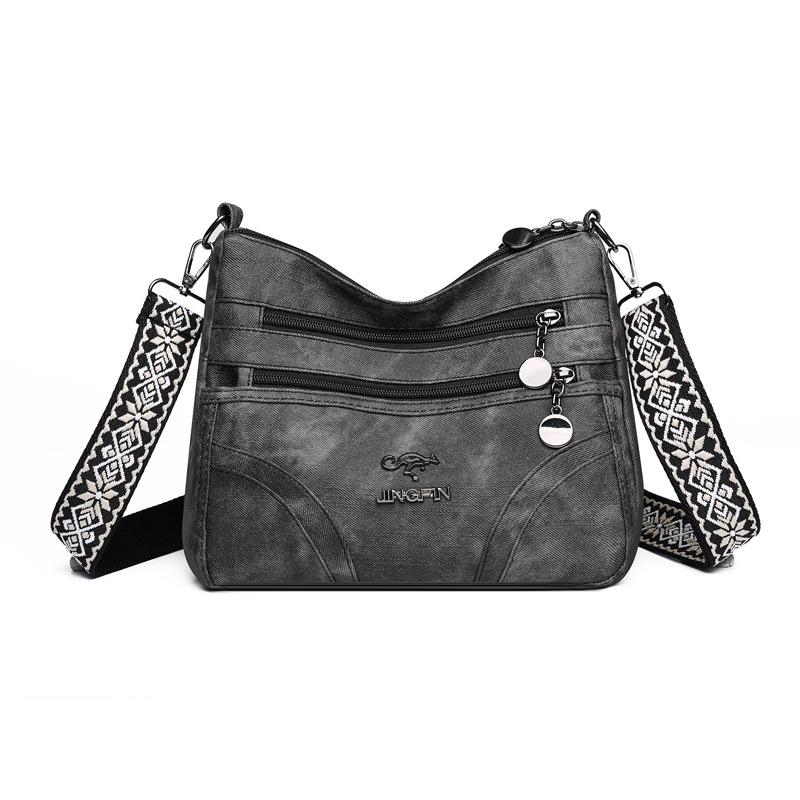 Stylish Multi-Compartment Crossbody Bag for Mature Women