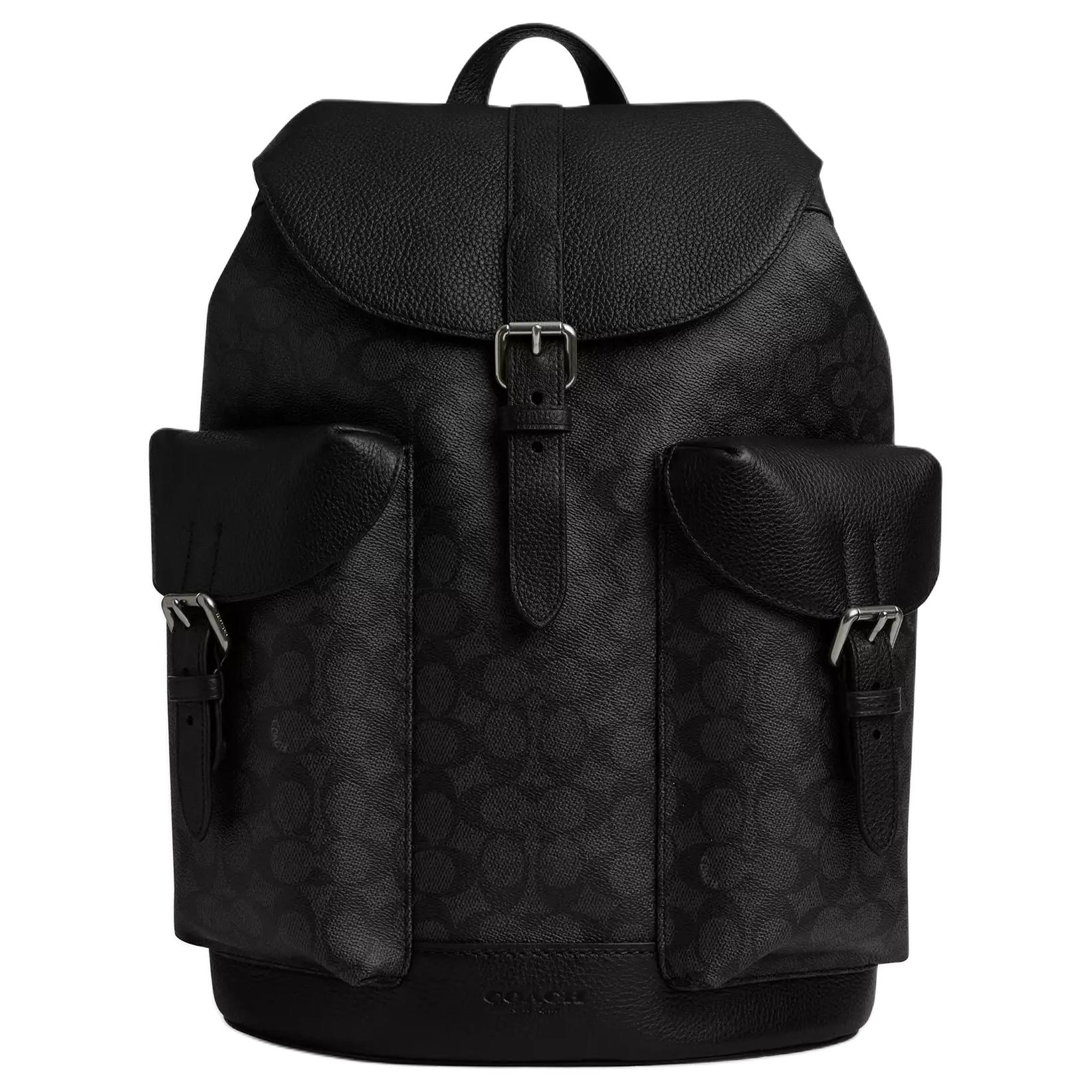 

Coach Warner 32 Logo Buckle Fastening Faux Leather Backpack Large Men backpack Charcoal CW211-QBMI5 Basic Set (Bag+Dust Bag)