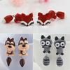 Earrings Cartoon Animal Shape Polymer Clay Handmade Ear Studs for Party