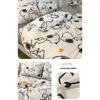 Snoopy Water Wash Cotton Bedding Set With Printed Floral Design For Student Dorms
