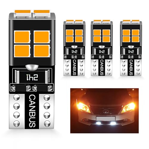 

Aunvista T10 светодиодные супер яркие 4 лампы 6500K автомобильные светодиодные T10 W5W соответствующие техосмотру транспортного средства неполярные 10SMD DC12V автомобильные лампы для салона/габаритного/номерного знака