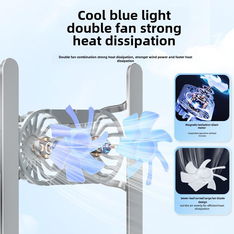 Portable Aluminum Laptop Stand with Cooling Fans