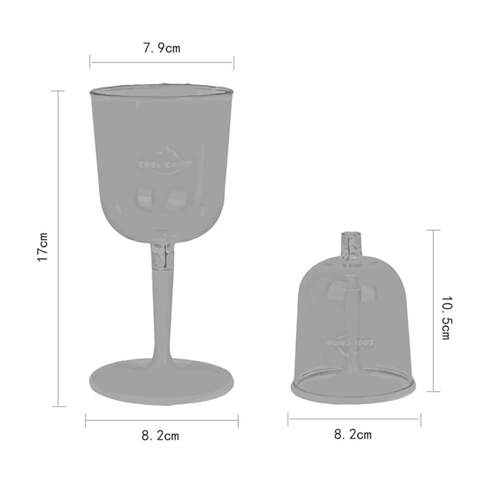 Portable Plastic Wine Glass Resin Collapsible Wine Glasses Cocktail Cup Anti-fall Goblet For Party Picnic Beer Whiskey Drink Cup