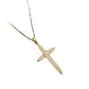 Gold-Plated Cross Pendant Necklace for Women – Durable Color, Stylish & Versatile Fashion Accessory.