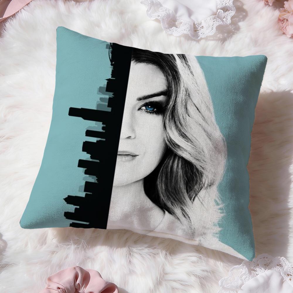 G-Greys Anatomy Cushion Cover Premium Comfort Reversible Pillow Cove -Two In One Design for Any Room & Car Interior