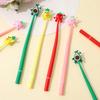 12Pcs 0.5mm Cute Expression Fruit Shaker Gel Pen Creative Stationery Prize Gift Writing Tool Pen Cute Pens Animal Gel Ink Pens, School Supplies - Blac