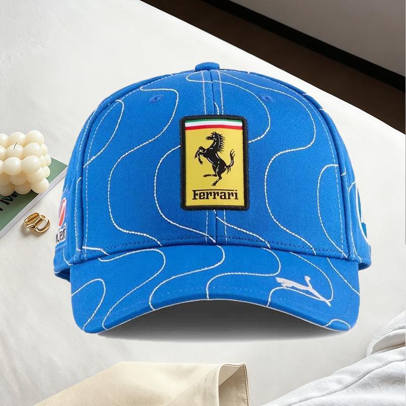 Verstellbare Baseballkappe mit Auto-Logo, Outdoor-Rennsport-Hut für Herren und Damen, Baseballkappe für Ferrari 488 Roma F8 SF9018121360 F4301575M