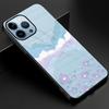 Painted Floral Landscape Case For Iphone 14 13 11 12 Pro Max Mini Xs Xr X 7 8 6s Plus Se 2022 Luxury Tempered Glass Cover Coque