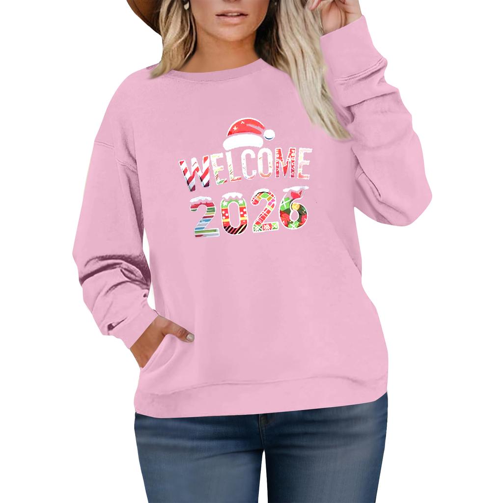 Damen Modisches Lässiges Übergröße Langarm Pullover Bedrucktes Sweatshirt