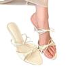 Fashion Beautiful Butterfly Knot Line with High Heels Slippers Summer New Pointed Fine Heels Open Toe Non-slip Sandals Zapatos Mujer