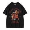 Unisex T-Shirt Save A Horse Ride A Cowboy Print T-Shirt Unisex Damen Harajuku Mode Vintage O-Ausschnitt T-Shirts Lässiges Baumwoll-T-Shirt