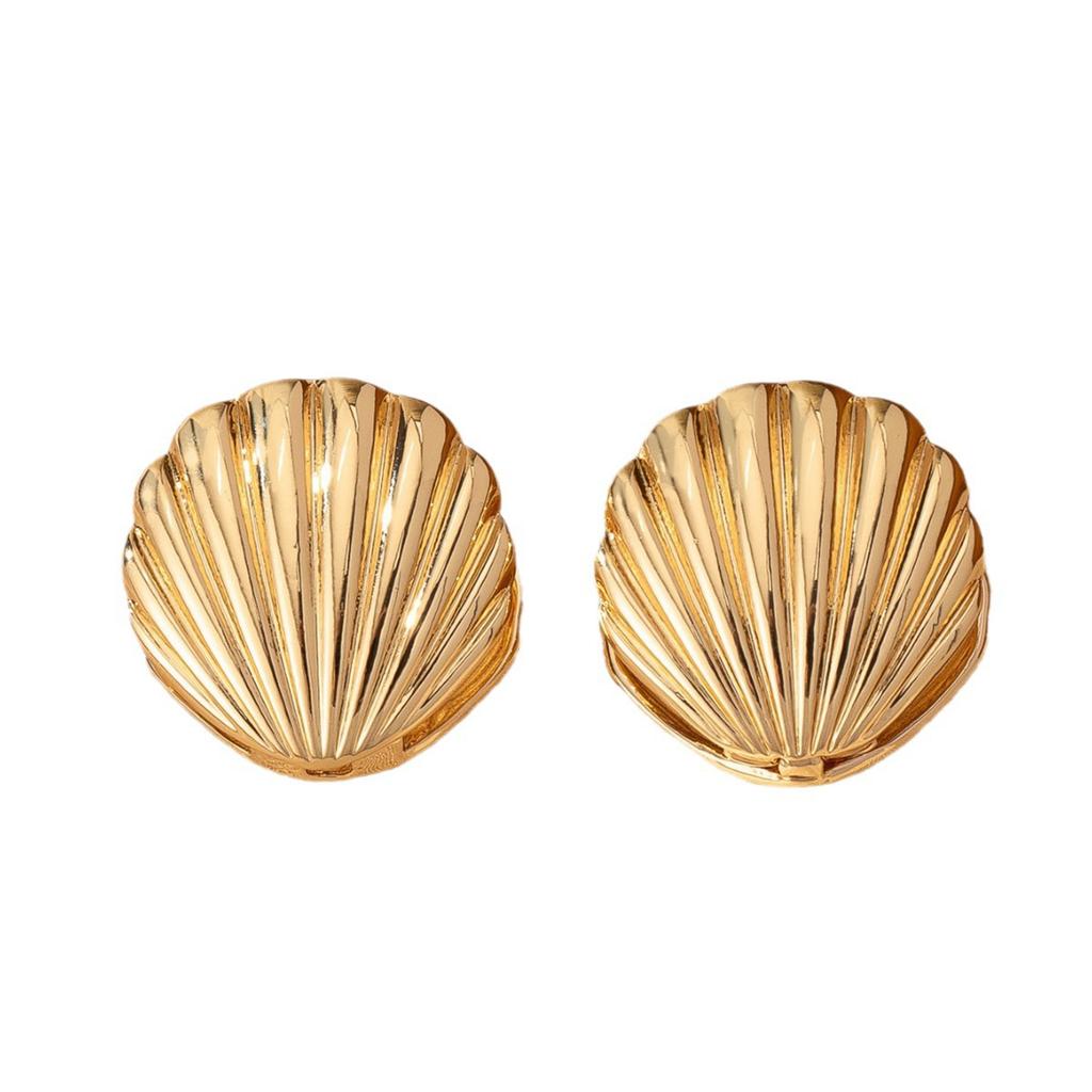 Einfache kleine Muschelförmige Ohrringe Mode Ohrstecker Vintage Piercing Ohrring Statement Schmuck Hypoallergen