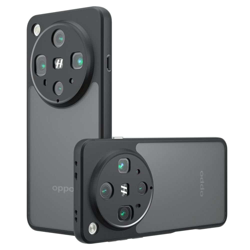 For Oppo Find X8 Ultra 5G Case Skin-Touch TPU+PC Matte Phone Shell,Transparent Black