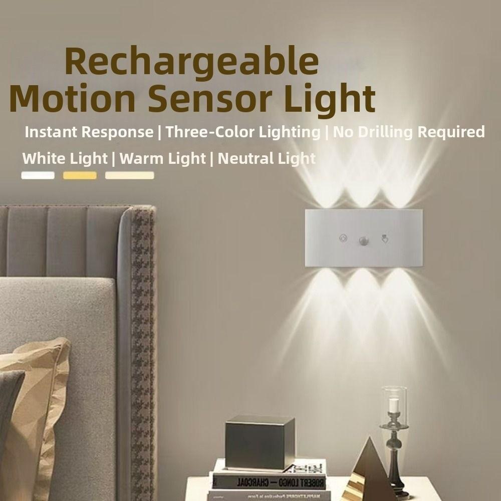 Waterproof PIR Motion Sensor Wall Lamp 3 Color Light Sconce Light LED Wall Light  Bedside Lighting