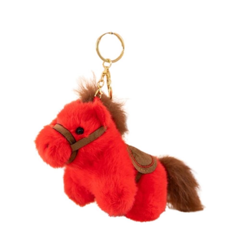 Lifelike Mini Horse Pendant Cute Plush Horse Doll Pendant Festive Decor