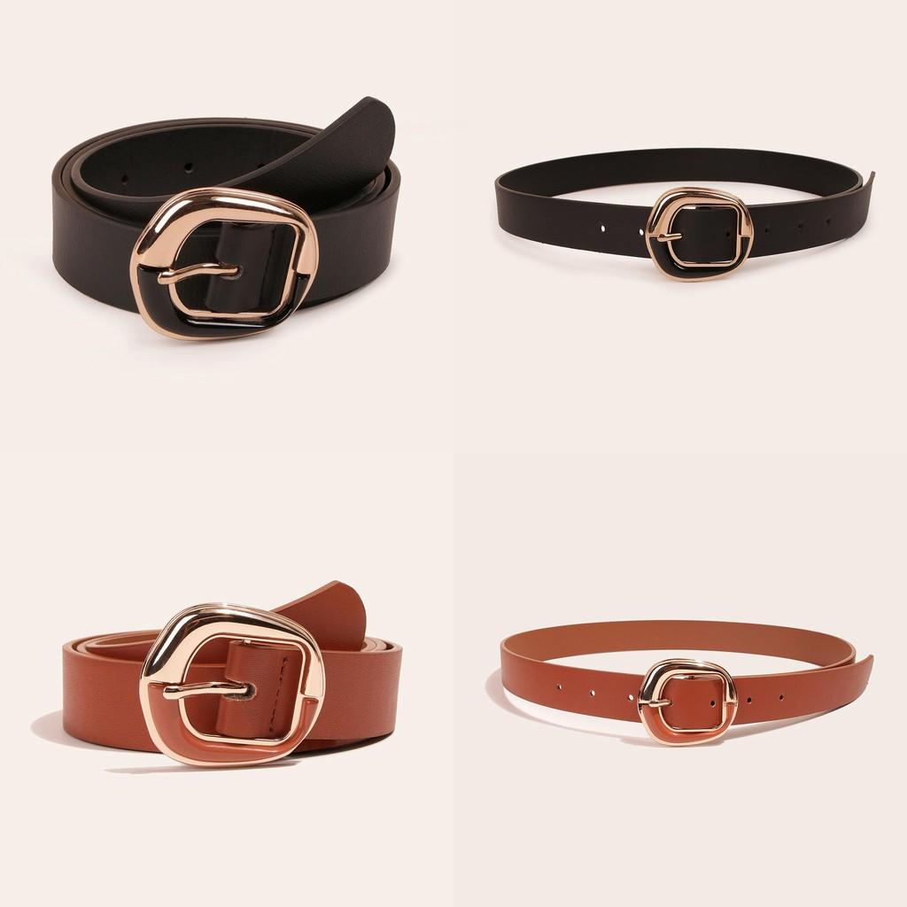 Black And Brown Faux Leather Belt With Classic Pin Closure For Trendy Outfits