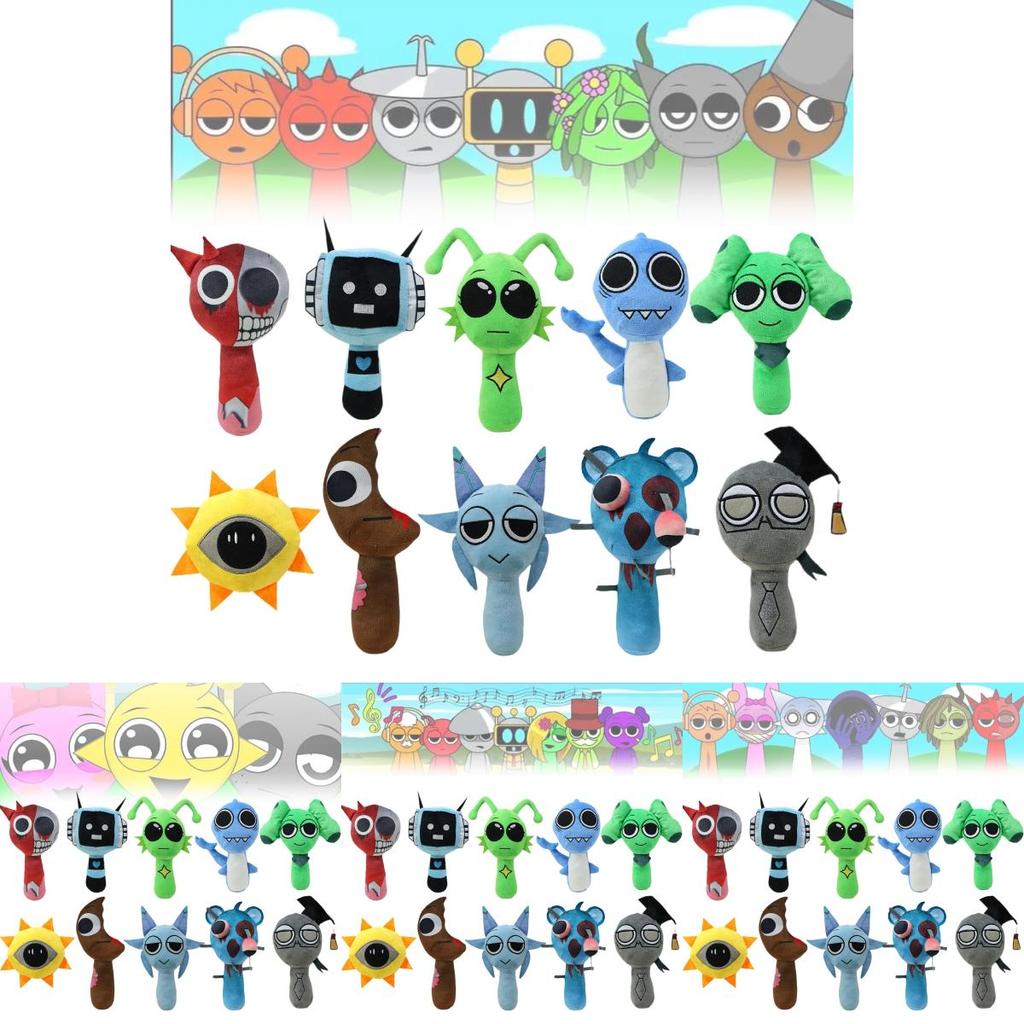 Sprunki Plüsch Incredibox Rhythmusbox Puppe Entzückendes Weiches Stofftier für Kinder