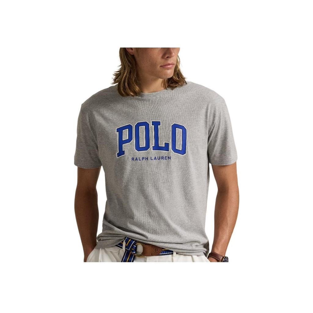Polo Ralph Lauren Logo Plain Knit Short Sleeve T-Shirt Men Tops Gray 100040512