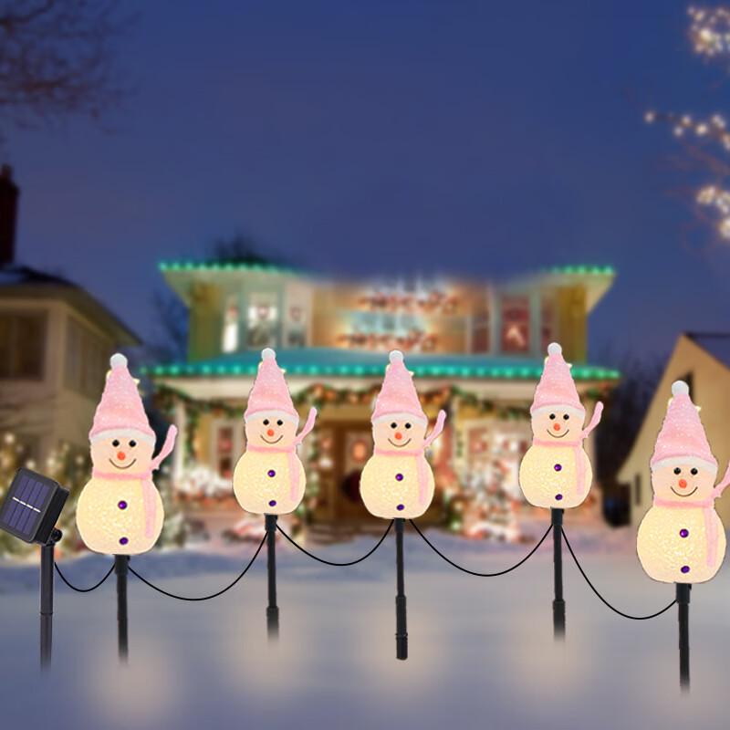 LED Solar Snowman Christmas Landscape Light