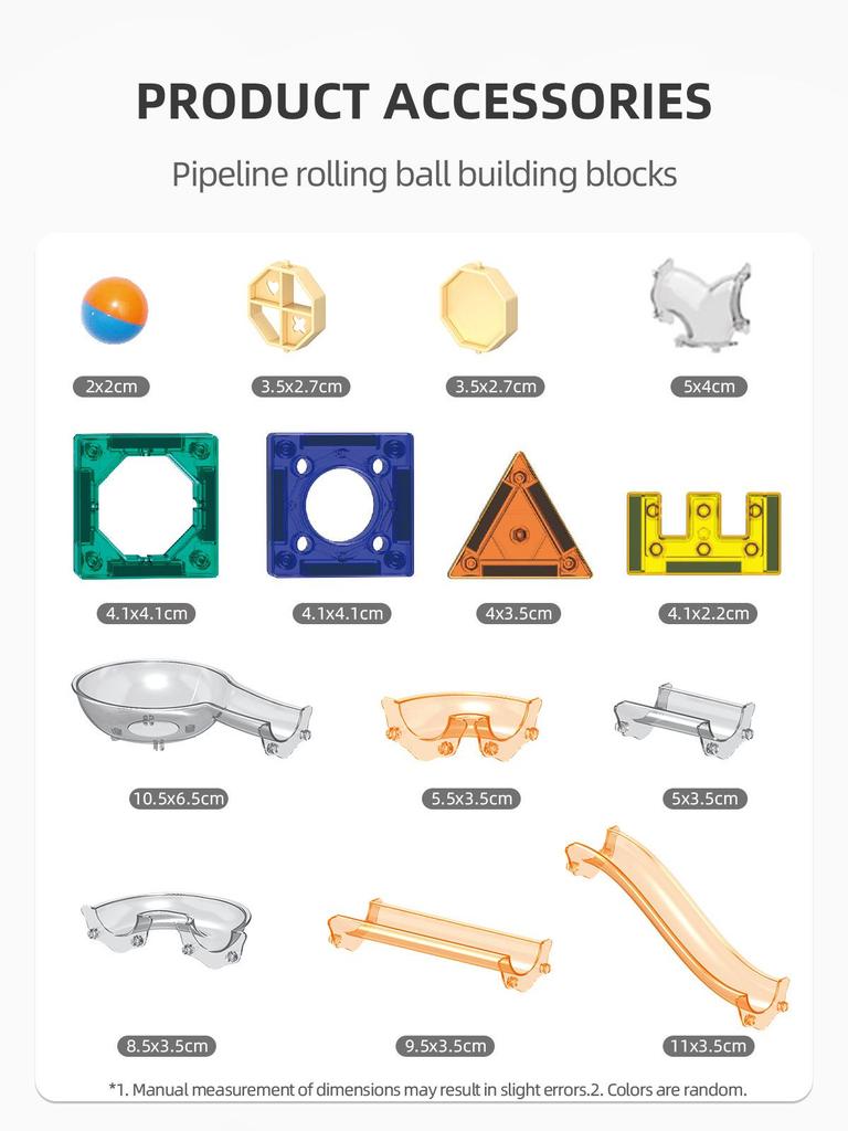 Stained Glass Magnetic Marble Run: Kids' Magnetic Building Blocks and Tracks