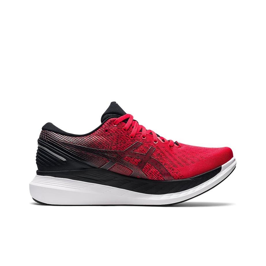 Asics Glideride 2 Bequemes Gewebe Strapazierfähig Low-Top Marathon-Laufschuhe Herren Sneaker Schwarz Rot 1011B016-608