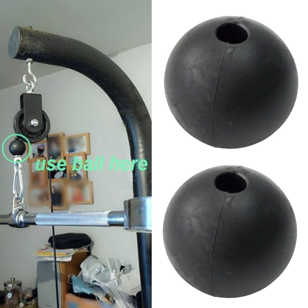 Black Color Fitness Equipment Nylon Rope Stopper Pulley Machine Ball