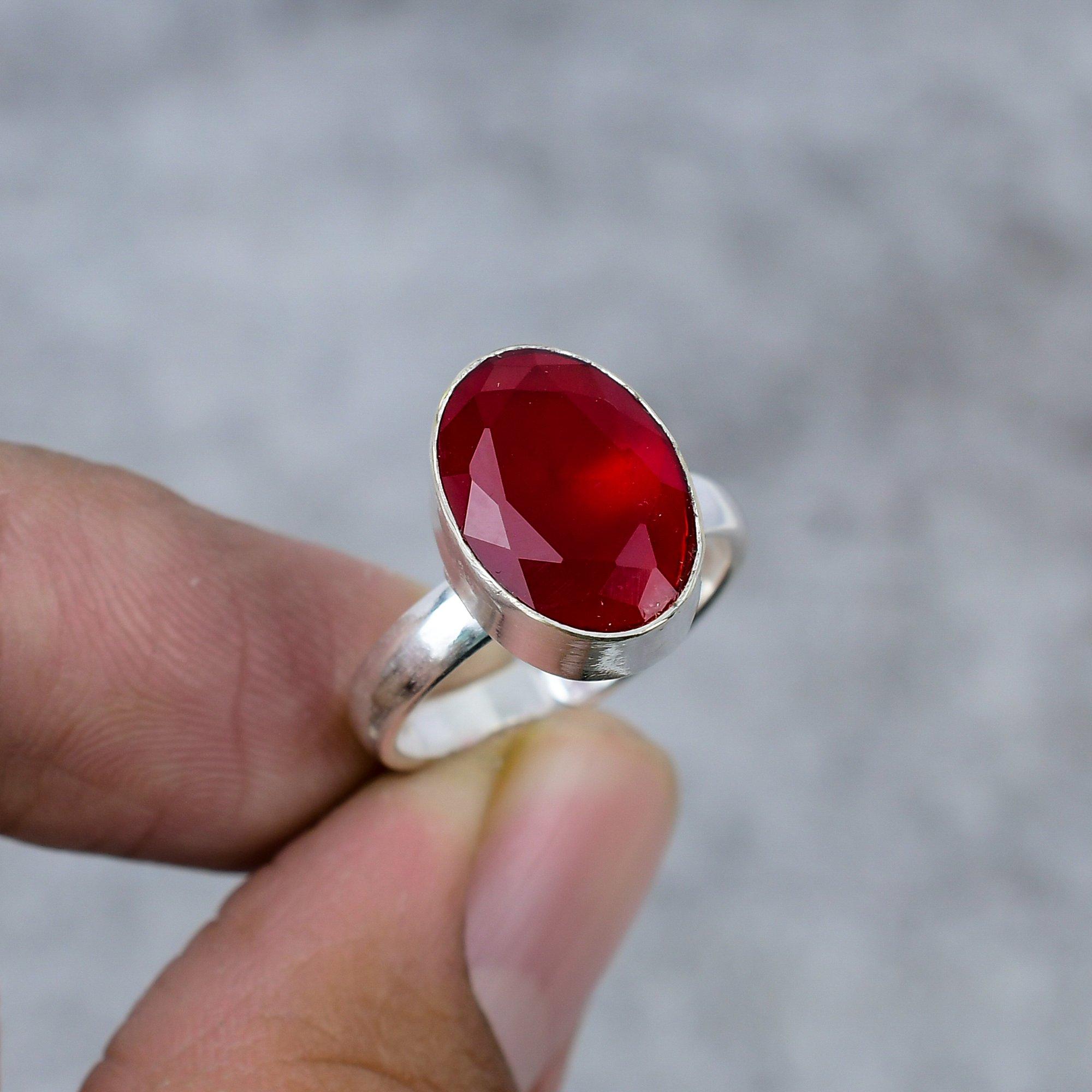 

Mozambique Garnet Gemstone Handmade 925 Sterling Silver Jewelry Ring Size 6 M-267