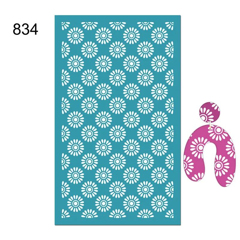 Silk Screen Stencils for Polymer Clay 29 Styles Silk Screen Printing Tool for Polymer Clay Stamp Embosser Earring Jewelry Making