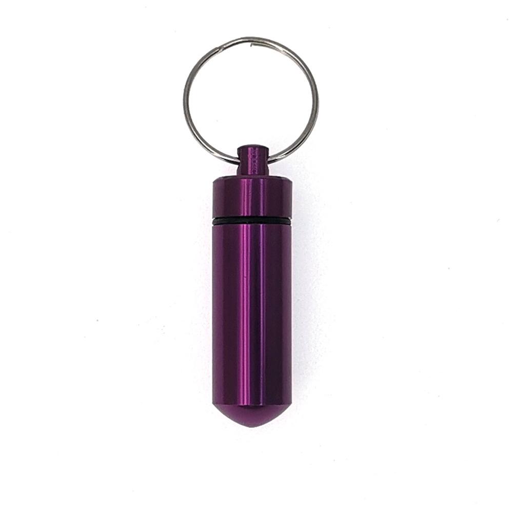 1 PCS Colorful Baby Aluminum Pill Box Medicine Case Container Bottle Holder Keychain Outdoor Pill Case Pillbox Portable