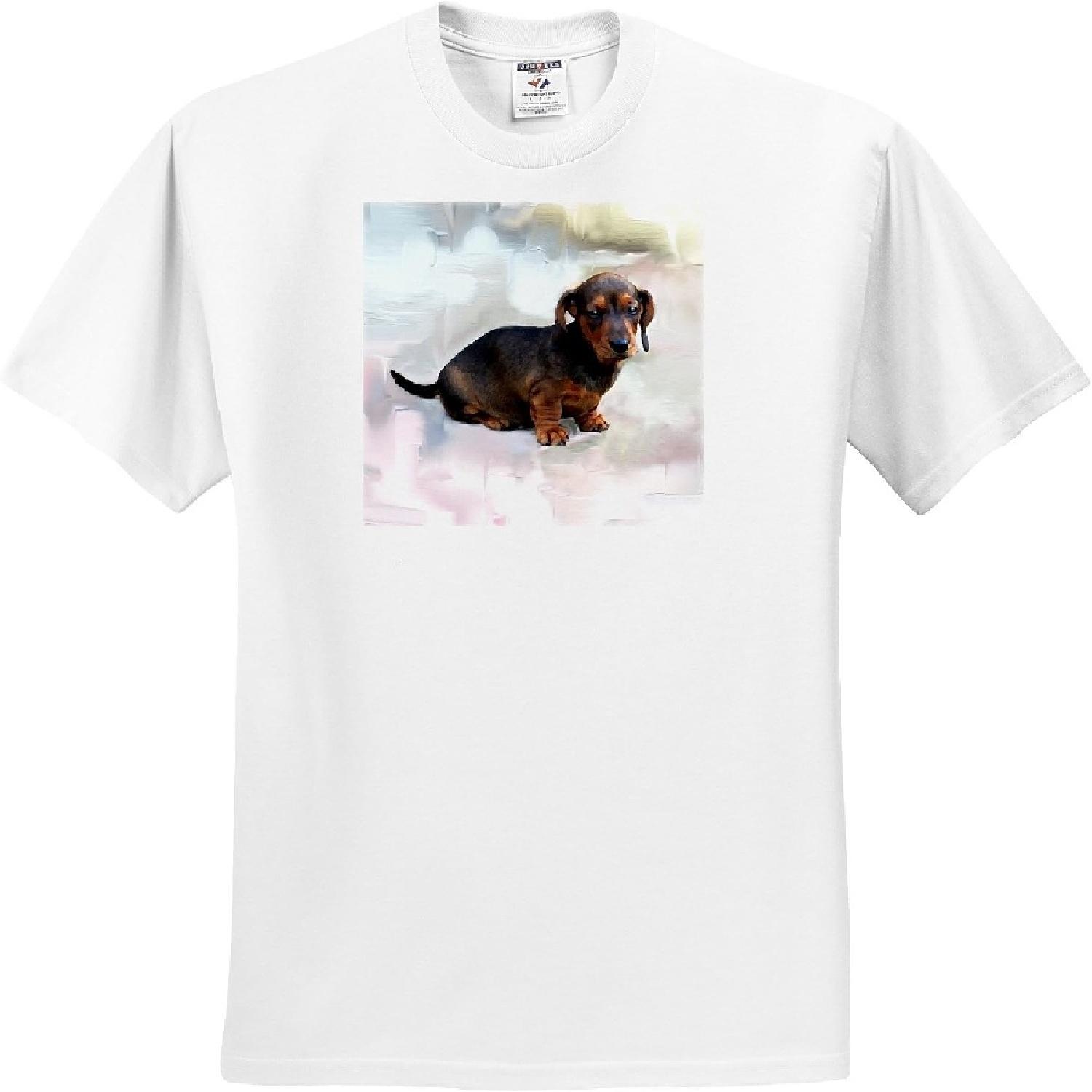 3dRose, Miniature Dachshund, T-Shirt XXXXXL белый
