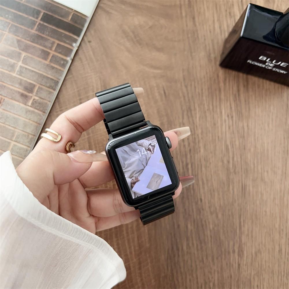 Armband-Gliederarmband für Apple Watch Ultra 2 Band 49 mm Serie 9 8 7 6 5 4 Se 45 mm 41 mm 44 mm 40 mm Edelstahlarmband für Iwatch 42 mm