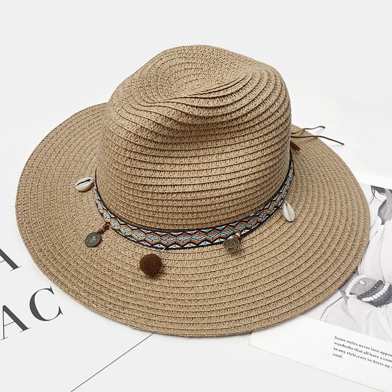 

Dream Horse Универсальная курортная соломенная шляпа Курорт Пляж Прерия Путешествия Солнцезащитная шляпа Широкополая шляпа от солнца