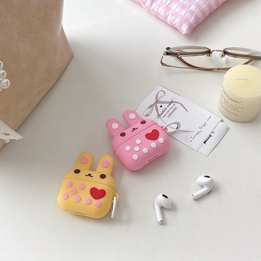 Kawaii Cartoon Rabbit Bluetooth Wireless Earphone Case for Apple AirPods 3 4 Pro 2 Soft Silicone Cover