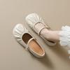 Weiwei Girl 993-9 French Single Shoes Women's Flat Bottom Shallow Mouth Ballet Soft Sole Grandma Shoes with Mary Jane Shoes