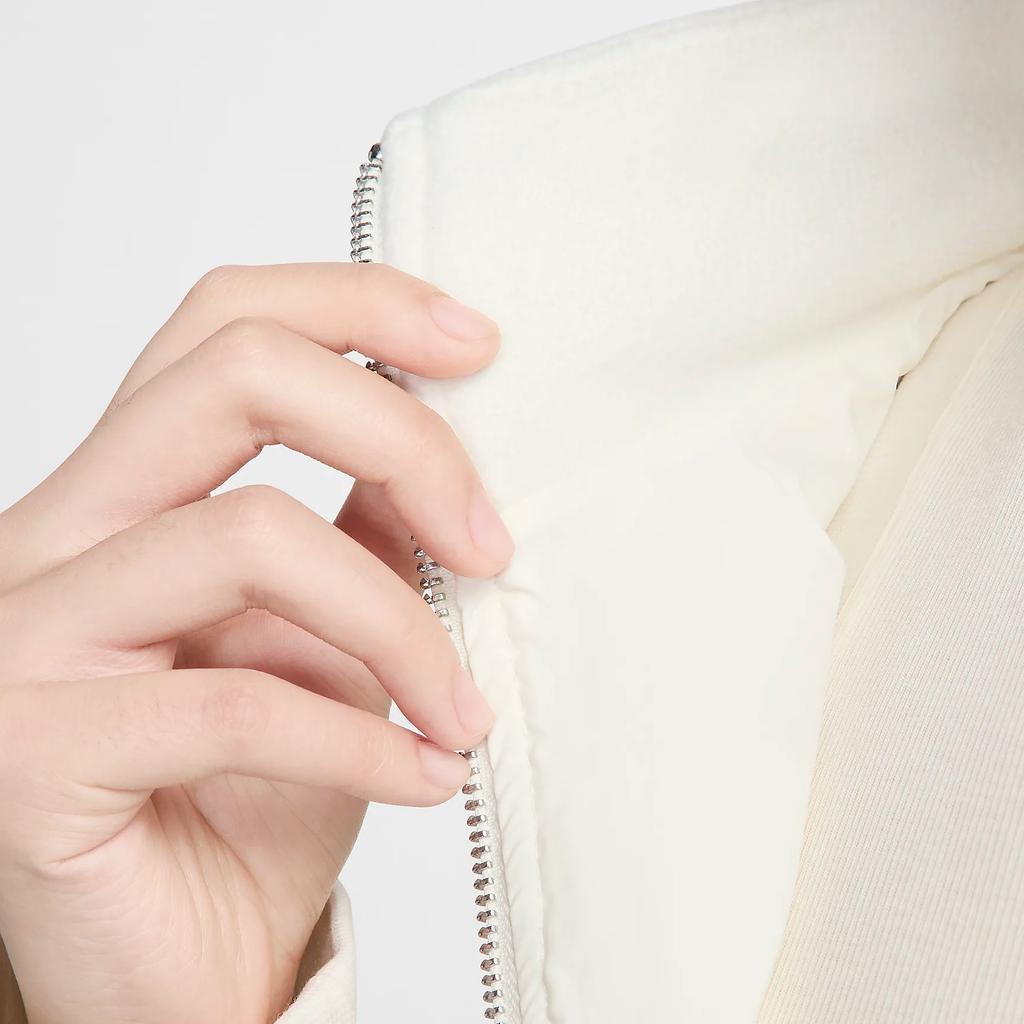 Nike Sportswear Comfortable Retro Sports Stand Collar Zip Jacket Women Jackets Sail-White HQ7977-133