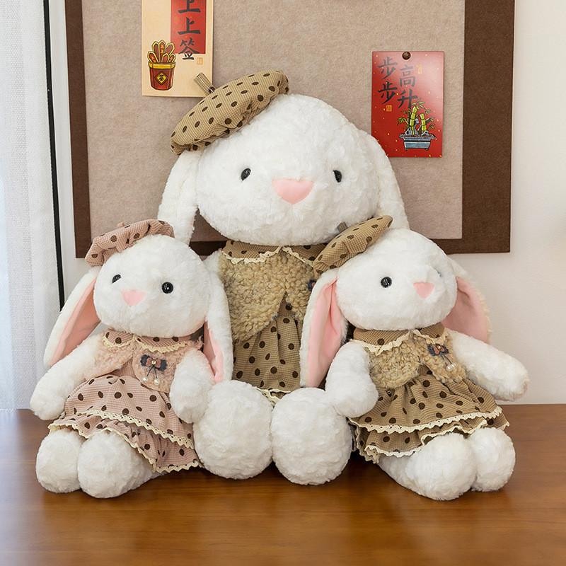 Dressed Dress Cartoon Rabbit Plush Toy Cute Can Soothe Child Girl Gift Birthday
