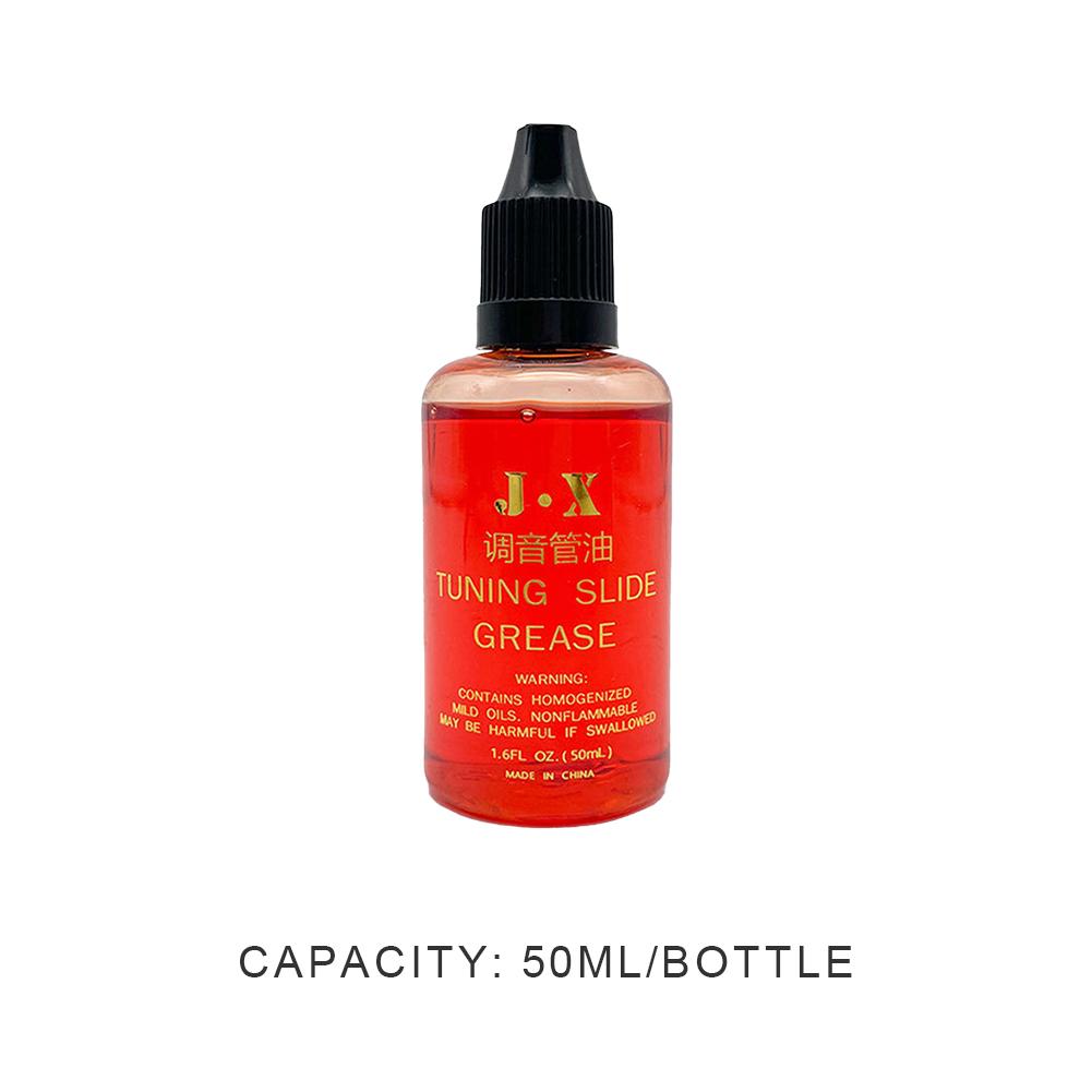 50ml/Bottle Guitar String Lubricant Tuning Tube Red Oil Tuning Slide Grease for Trumpets Trombones and Other Brass Instruments