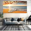 Solnedganger Naturlig Hav Strand Landskap Plakater og utskrifter Veggkunstbilder Maling Veggkunst til stuen Hjemmeinnredning
