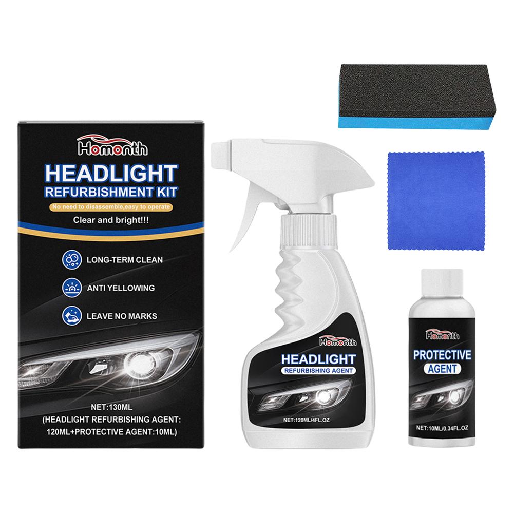 Automotive Headlight Restoration Kit with Wipe & Sponge Car Headlight Restoration Polishing Kits Car Light Polisher