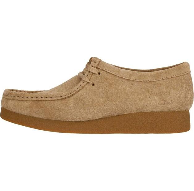 

Женские полуботинки Clarks Wallabeeevosh 261747474 dark sand suede бежевые 42
